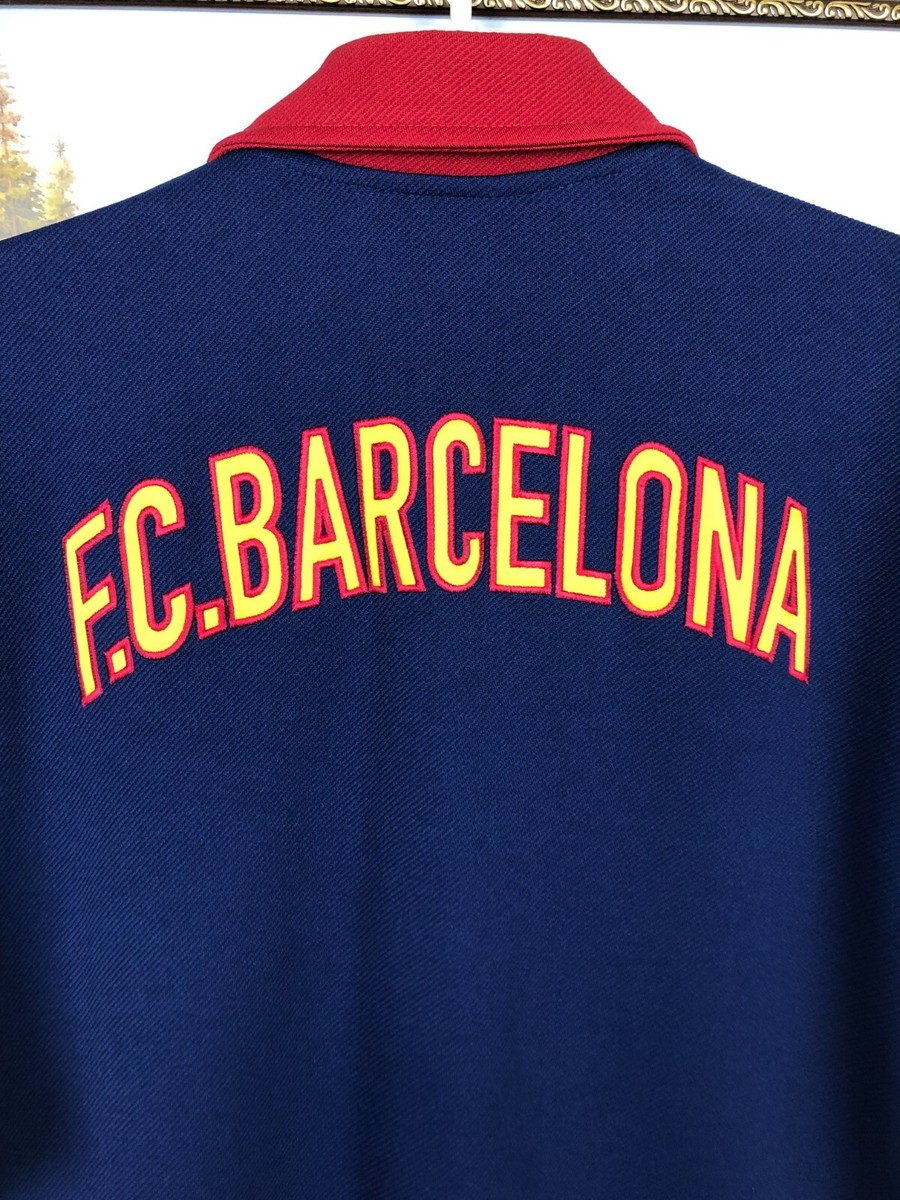 Vintage 90's Nike Barcelona Football Shirt Bottom Up Jersey