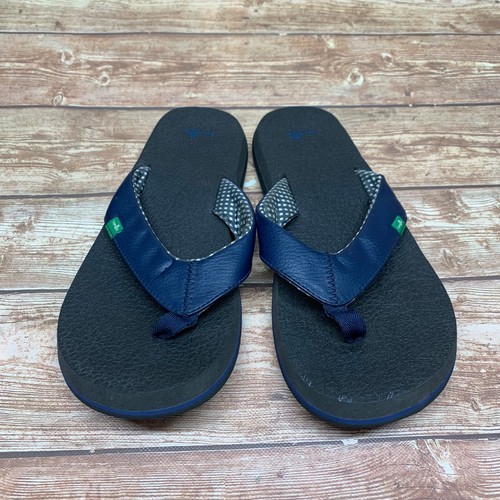 Sanuk Sandals Womens 10 Yoga Mat Flip Flops Thong Open Toe Slip On SWS2908 Blue - Picture 8 of 12