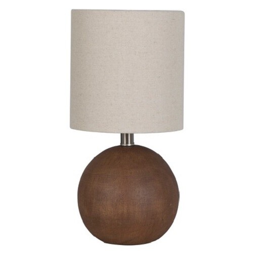 Threshold Faux Wood Table Lamps Set of 2 Includes Shades 12.5 in eBay