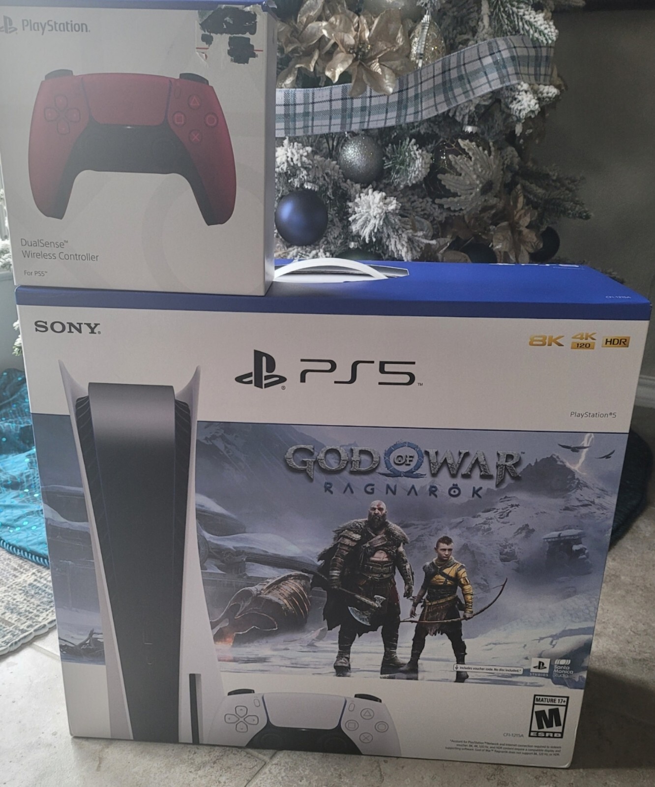 PS5 White Console With RAGNAROK and Extra Controller Bundle-image