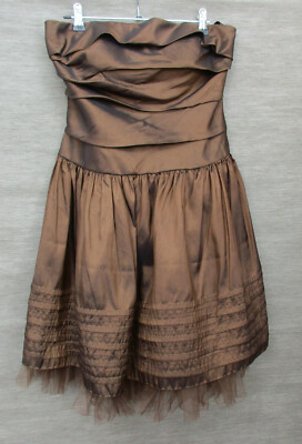 Laona  Kleid Korsagenkleid/Ballkleid Gr 40 in bronze  mit Rüschen