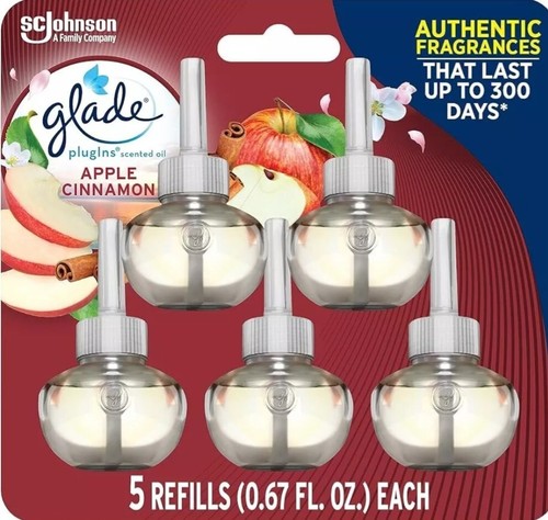 Glade PlugIns Refills Air Freshener Apple Cinnamon 3.35 Fl Oz 5 Count Discontinu - Bild 1 von 6