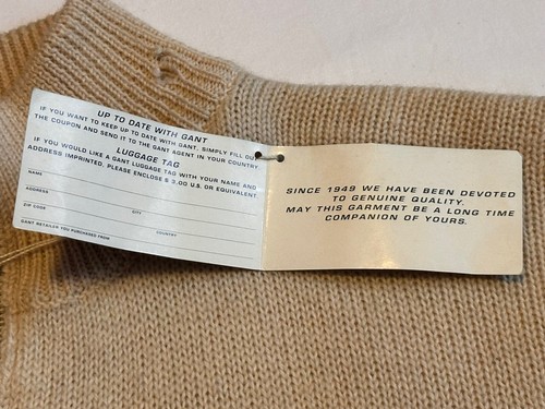 Vintage GANT U.S.A 100% Wool Knitted Jumper Classic Half Zip Sweater NWT Size M - Picture 5 of 9