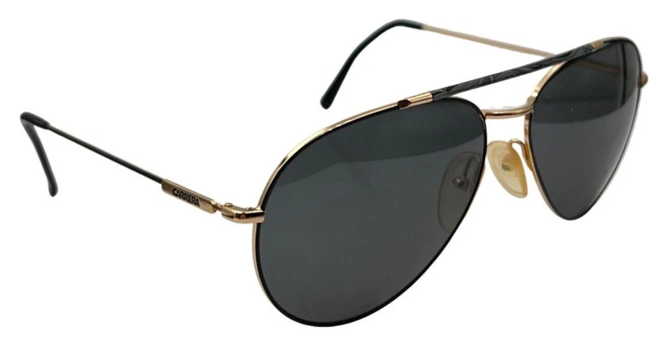 Gafas de sol piloto Carrera 5349 vintage negras doradas Austria ¡con lentes nuevas! Foto 2 de 4