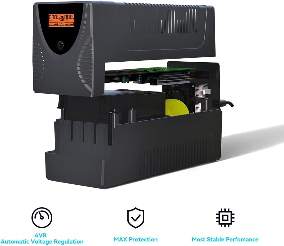 Ups Battery Backup and Surge Protector 425Va/240W,Computer Uninterruptible Power