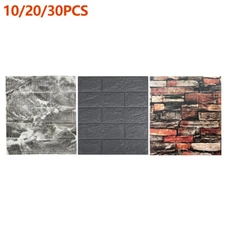 10/20/30 x 3D Waterproof Tile Brick Wallpaper Sticker Self-adhesive Foam Panel 
