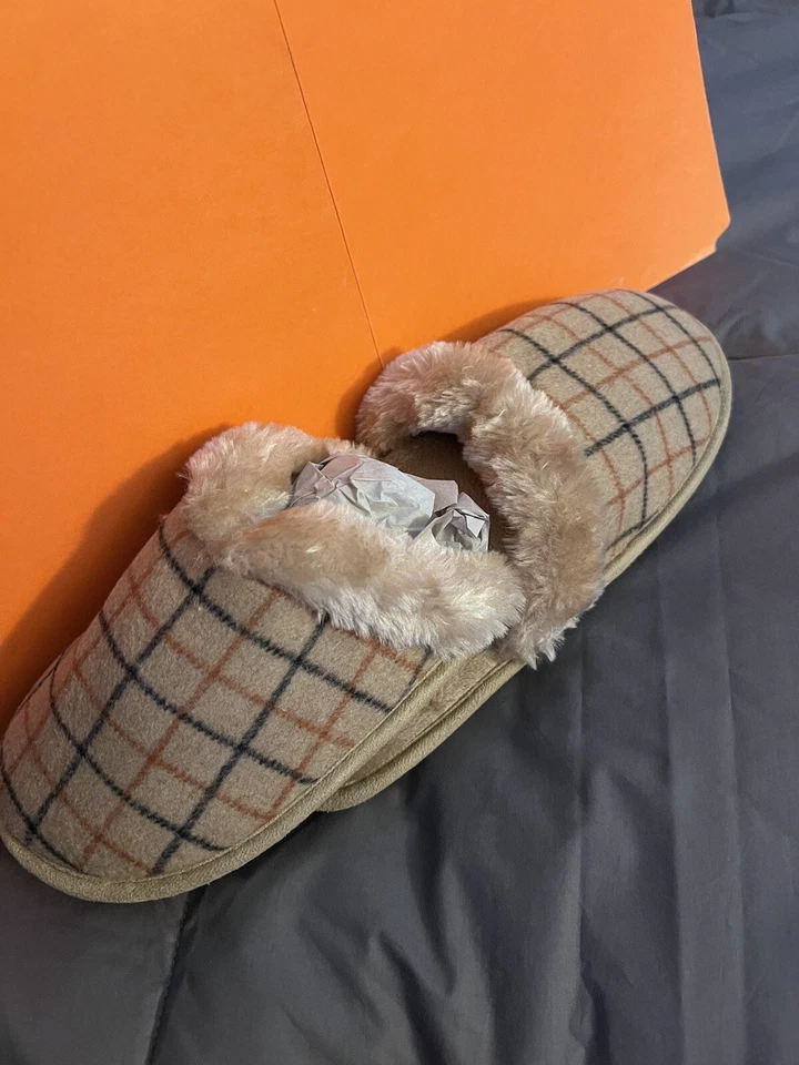 Zapatillas de espuma viscoelástica Avon Pop Of Plaid beige 9-10 Foto 2 de 4