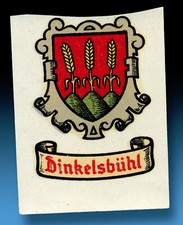 DINKELSB&Uuml;HL WAPPEN WASSER SCHIEBEBILD 1920er-1930er ABZIEHBILD VESPA AUTO ROLLER