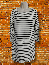 UNIQLO MEDIUM NAVY WHITE MIX BRETON STRIPE NAUTICAL STRETCHY 100% cotton DRESS