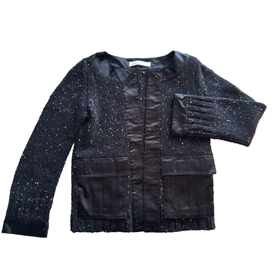 sacai luck Knit Cardigan Black Jacket Size 1 | eBay
