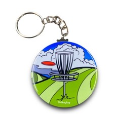 Disc Golf Retro Keychain Handmade Retro Outdoor Sports Art Gift Accessory