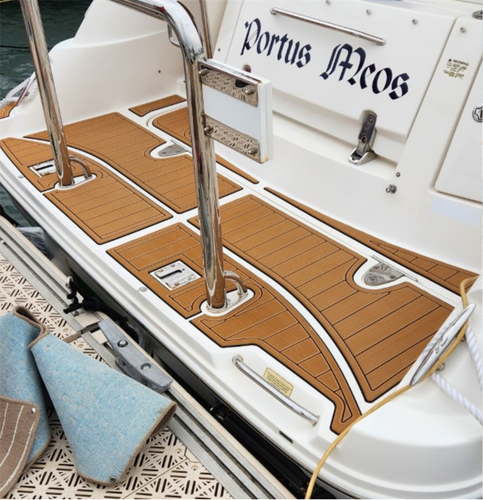 1997 Sea Ray 230 Swim Platform Pad Boat EVA Foam Faux Teak Decking Flooring Mat - Bild 6 von 24