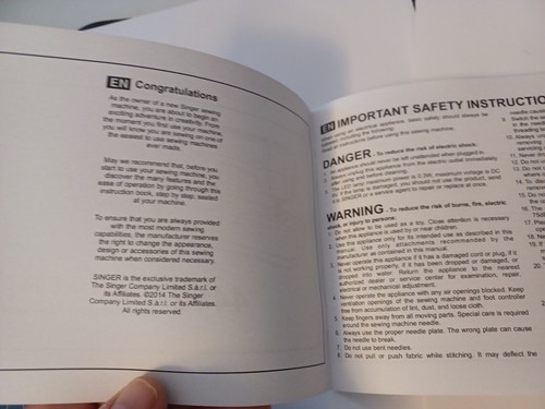 Singer 4452 Instruction Manual (New High Quality Reproduction) - Picture 4 of 14
