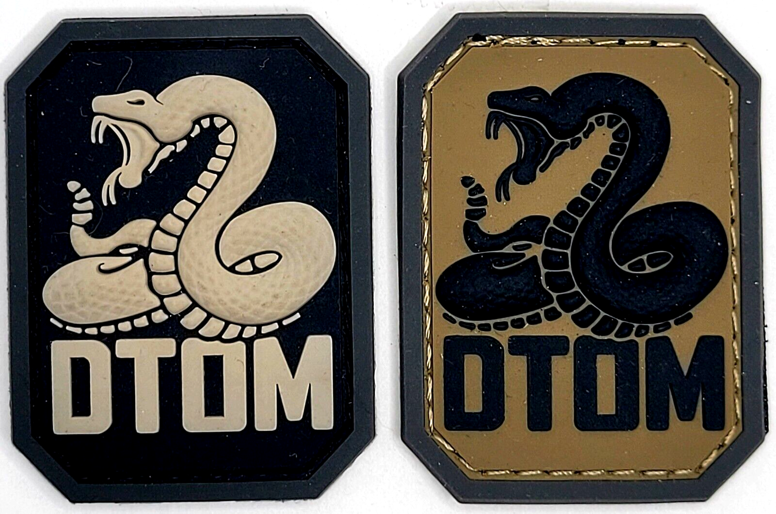 Milspec Monkey 2 PIECE SET DTOM Don't Tread On Me Snake Flag PVC VELCR0