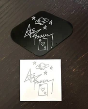 Ace Frehley of Kiss autograph  UV DTF Decal Sticker  4 LP guitar control Cover