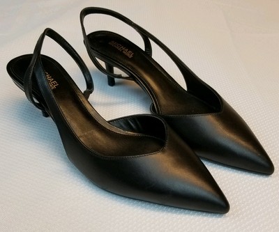 michael kors slingback kitten heels