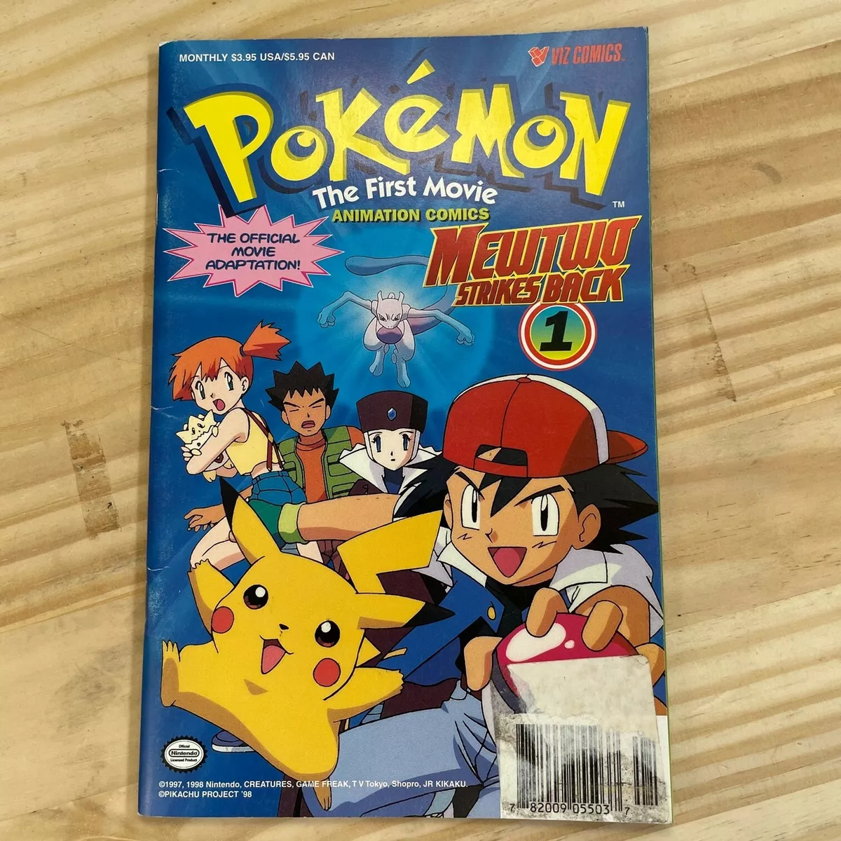 The Art of Pokémon The First Movie: Mewtwo Strikes Back Vintage 1998 Book