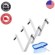 3 Durable Stainless Steel Butterfly V-Clips for Pool Poles - Easy Installation