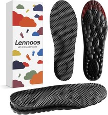 4D Cloud-Soft Comfort Soles for Men - Memory Foam US M 7.5-10.5, Black