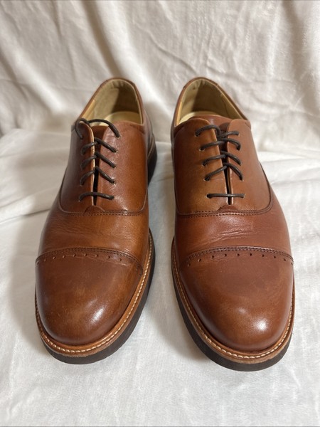 Samuel Hubbard Hombres Cuero Marrón Gorra de Mercado Zapatos Oxford Talla 10 Anchos