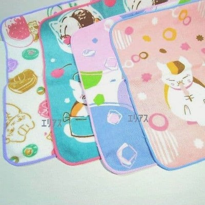 Natsume Yuujinchou Nyankosensei Café HANd Towel Set of 4, Japan Prize A,