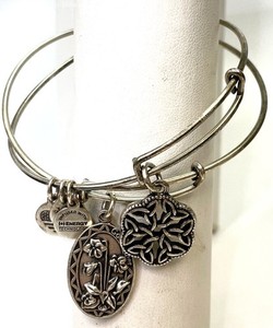 Alex & Ani Silver Tone Adjustable Charm Bracelet Lot 22.0g