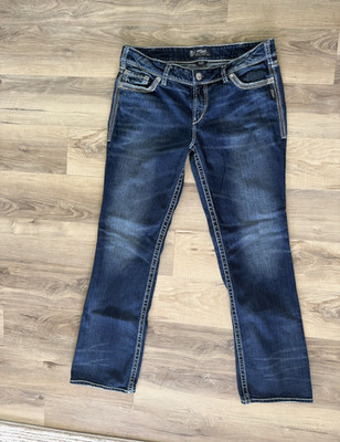 Silver Jeans Co. Teens Slim Bootcut Blue Dark Wash Denim Jeans 5-Pocket