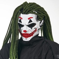 Premium Joker Clown Braids Cosplay Halloween Masks Cyberpunk Mask Prop Gift Toy