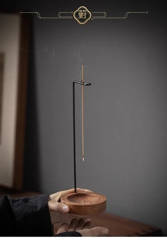 Kreative umgedrehte Räuchergefäß - Holztablett für Zuhause & Yoga Deko - Bild 19 von 27