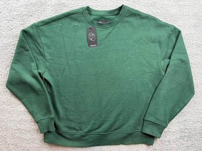 Original Use Sweatshirt Mens Small Green Fleece Crewneck Pullover Casual NWT