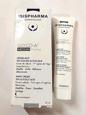 Isis Pharma GLYCO A 10 % MEDIUM Peeling Anti-Aging Night Skincare Face Cream 1oz