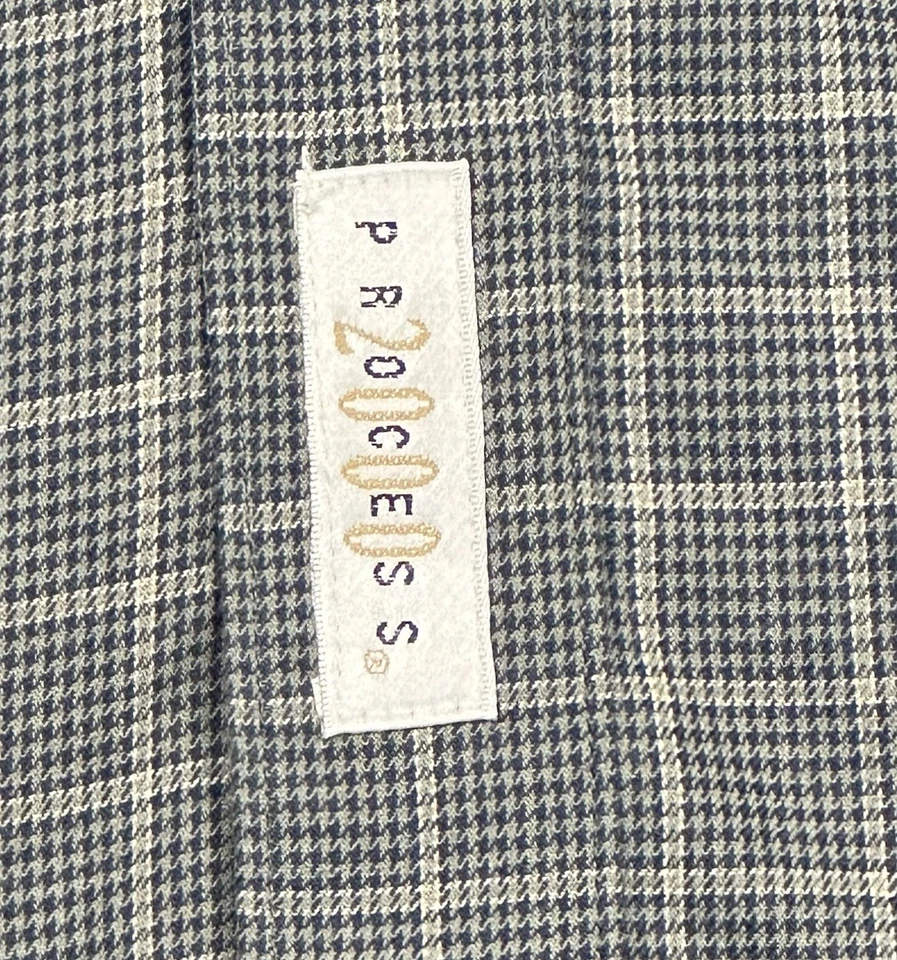 Camisa Savane De Colección Años 90 Para Hombre Grande Verde Negra Tinte Profundo Sin Arrugas Manga Larga Foto 4 de 4