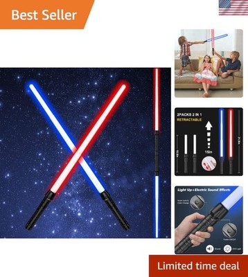 Expandable Lightsaber for Kids - Motion-Sensitive FX Sounds for Galaxy Battles