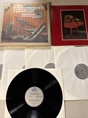 Bach : Le Clavecin 1 & 2 Helmut Walcha BOX 5 LP ARCHIV BEAUTIFUL NM VINYL EX BOX