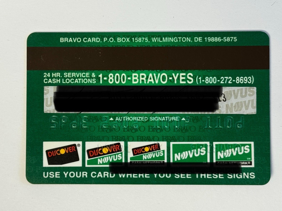Bravo Credit Card Discover Novus Vintage Expired In 1998 | eBay