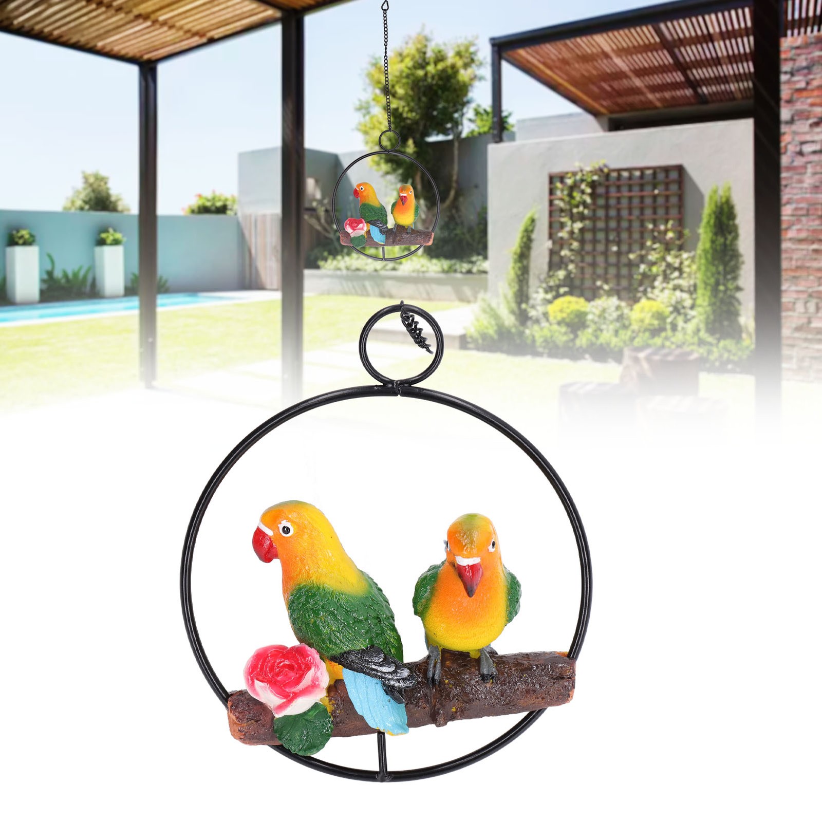 Hanging Sculpture Hanging Ring Statue For Patio Lawn Home And Garden