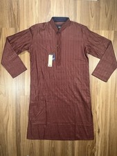 Pakistani/Indian Kurta Maroon Men's Cotton Large
