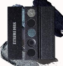 Black Smokey Eyeshadow Palette Makeup,5 Colors Black Silver Gray Blue Eye Shado