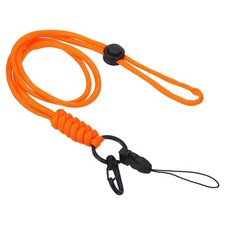 Neck Lanyard Hook Badge Lanyards Adjustable Strap Keychain Orange
