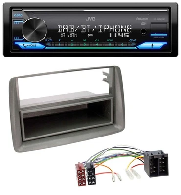 JVC Bluetooth DAB USB MP3 Autoradio für Fiat Panda (169 2003-2012) grau - Bild 1 von 4