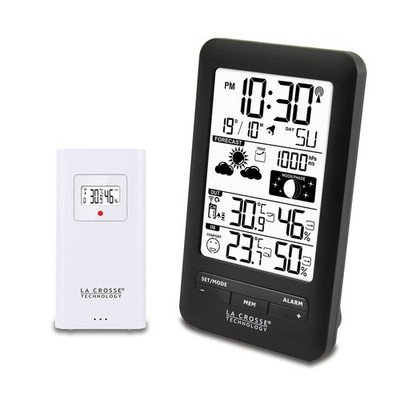 La Crosse Technology WS6210 Wetterstation schwarz mit Mondphase und Funkuhr