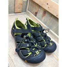Keen Newport H2 Big Kids Size 4 US 3 UK 36 EU Black Lime Green Water Sandals Sho