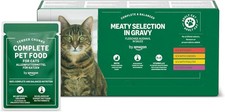 Complete Wet Cat Food Meat Selection in Gravy 48 x 100g Pouches Adult 3.76 per kilo