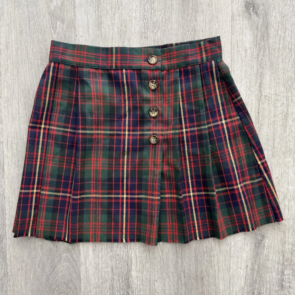 Винтажная мини-юбка 90-х My Michelle в клетку размер 7 сделано в США для школьницы - Изображение 2 из 4