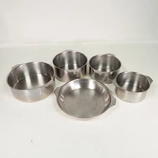 5 PC LETANG REMY TRIPLINOX PANS Stainless Steel Cookware France 4 Pot 1 Saute
