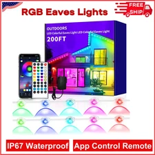 200ft Permanent Outdoor Light, RGB Eaves Lights With App Control Remote, IP67