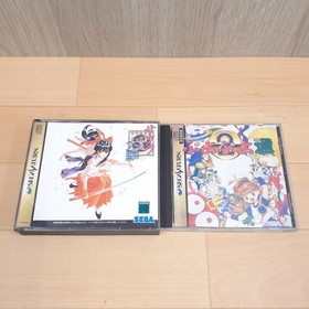 Sega Saturn Console with 2 Virtua Stick controllers & 5 games Japan Gray tested