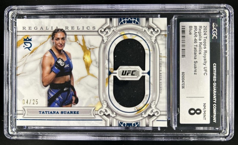 2024 Topps Royalty UFC Tatiana Suarez Regalia Relics Blue #/25 CGC 8
