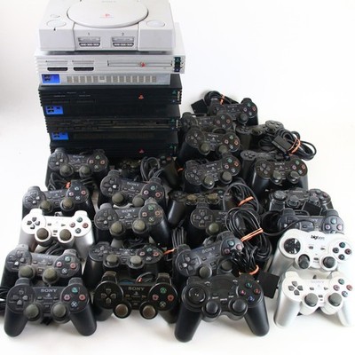 Playstation 1 2 PS1 PS2 Konsole Controller Slim Fat Defekt Sammlung Dualshock