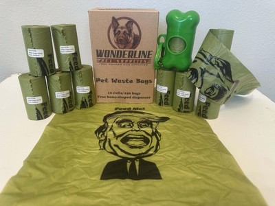 Wonderline Donald Trump Politi-poo Dog Cat Pet Poop Waste Bag Gift Set with B...